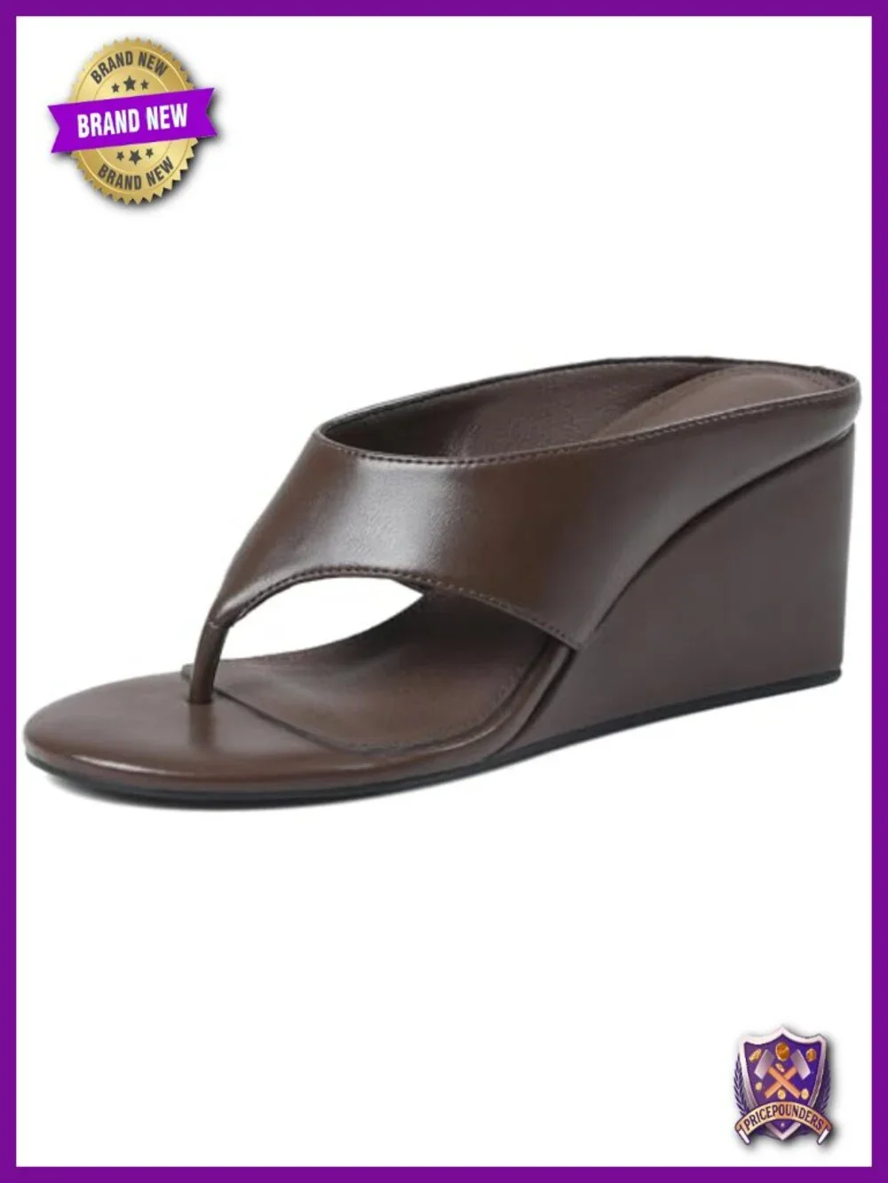Wedge Sandals for Women Chunky Heel Open Round Toe Slip On Thong Sandals Cute